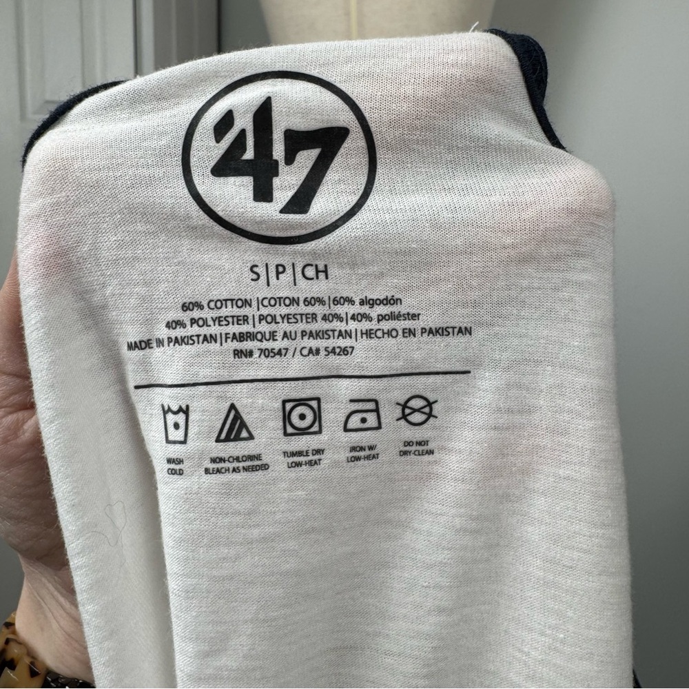 Women's Braves White Tank Top with Navy Accents - Picture 5 of 5